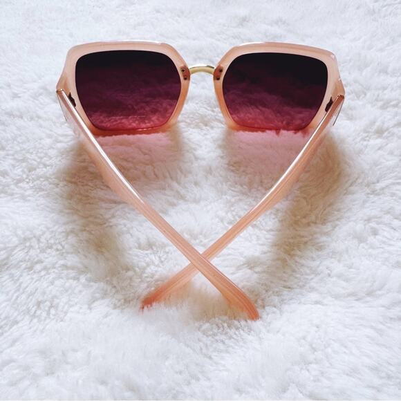Layla Pink Sleek Square Sunglasses - Picture 10 of 11